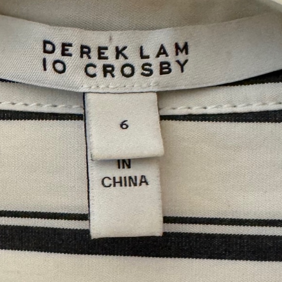 Derek Lam 10 Crosby Long-Sleeve Striped Cotton Shirt Dress - Picture 4 of 6